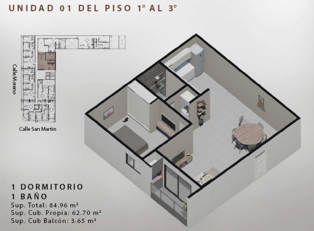 Edificio Florencia, unidades de 1, 2 y 3 dormitorios. VENTA EN POZO. ENTREGA Y FINANCIACION EN 72 CUOTAS